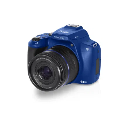 Minolta Mnb10z 64 Mp / 4k Ultra Hd Bridge Camera W/10x Optical Zoom In Blue