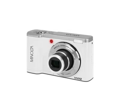 Minolta Mnb5z 48 Mp / 5k Ultra Hd Dual Lens Camera W/5x Optical Zoom In White