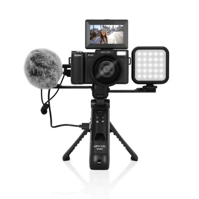 Minolta Mnd60v 64 Mp Af / 4k60fps Ultra Hd Vlogger & Content Creator's Kit In Black