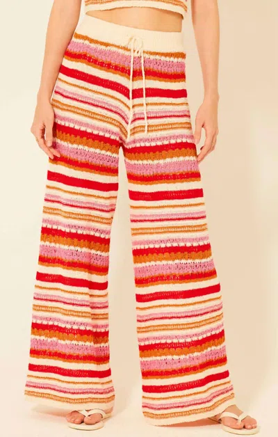 Mint Addison Wide Leg Pant In Multi