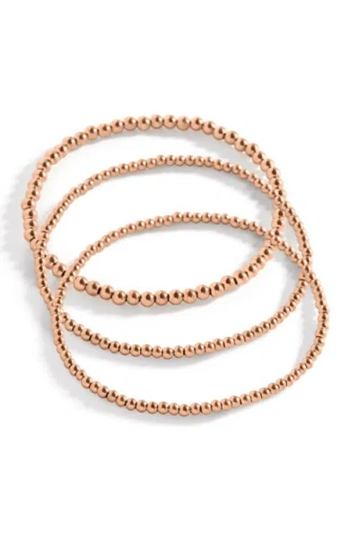 Mint & Lily 433 Beaded Bracelet Stacking Set In Gold