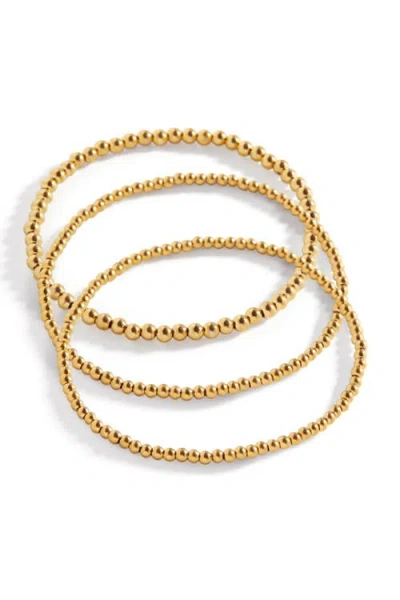 Mint & Lily 433 Beaded Bracelet Stacking Set In Gold