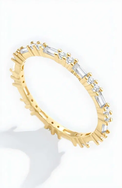Mint & Lily Baguette Gemstone Stacking Ring In Gold