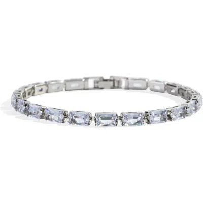 Mint & Lily Baguette Tennis Bracelet In Silver