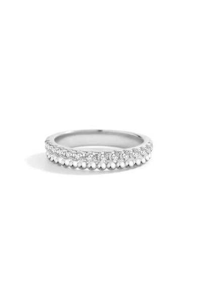Mint & Lily Beaded Cubic Zirconia Band In Silver