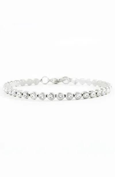 Mint & Lily Bezel Tennis Bracelet In Silver