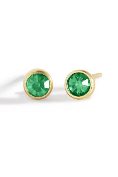Mint & Lily Birthstone Bezel Studs In Multi