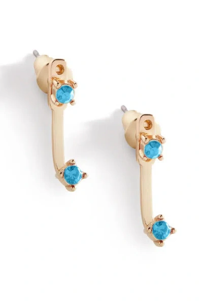 Mint & Lily Birthstone Drop Ear Jacket Earrings