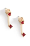 Mint & Lily Birthstone Drop Ear Jacket Earrings