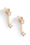 Mint & Lily Birthstone Drop Ear Jacket Earrings In Gold