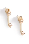 Mint & Lily Birthstone Drop Ear Jacket Earrings In Gold