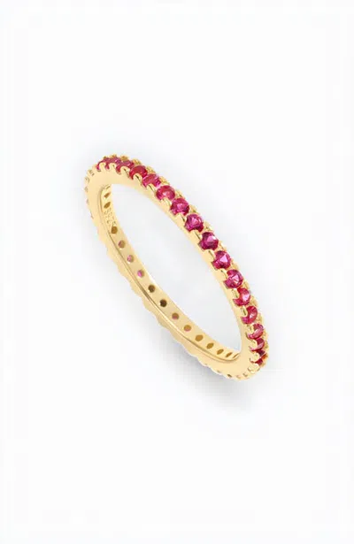 Mint & Lily Birthstone Eternity Stacking Ring In Multi