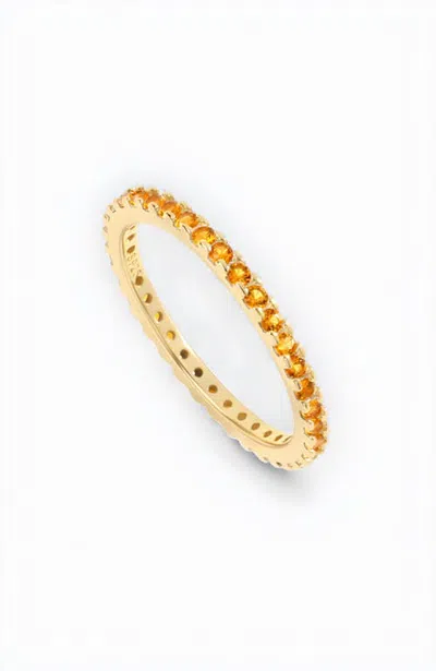 Mint & Lily Birthstone Eternity Stacking Ring In Gold
