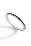 Mint & Lily Black Diamond Eternity Stacking Ring In Silver
