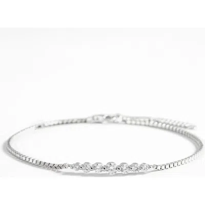 Mint & Lily Classic Arc Bracelet In Silver