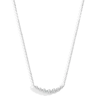 Mint & Lily Classic Arc Diamond Necklace In Metallic