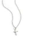 Mint & Lily Classic Cross Necklace In Silver