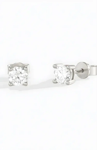 Mint & Lily Classic Moissanite Stud Earrings In Metallic