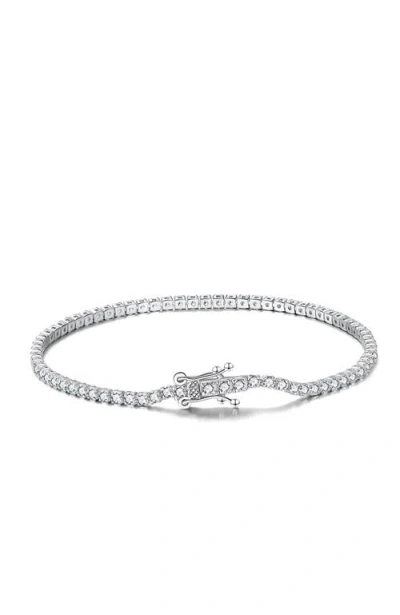 Mint & Lily Classic Tennis Bracelet In Silver