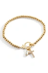 Mint & Lily Cross Charm Birthstone Bracelet