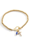 Mint & Lily Cross Charm Birthstone Bracelet