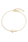 Mint & Lily Cross Charm Bracelet In Gold