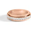 Mint & Lily Crystal Statement Spinning Fidget Ring In Gold