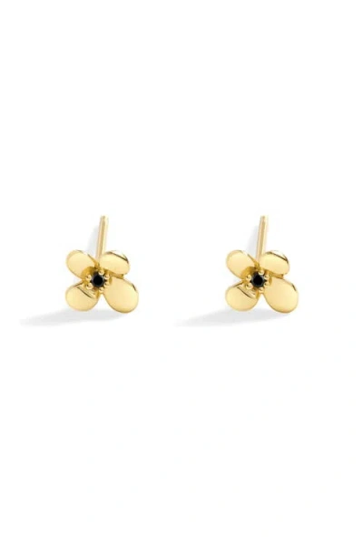 Mint & Lily Dainty Floral Statement Stud Earrings In Gold