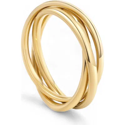 Mint & Lily Dainty Interlocking Fidget Ring In Gold