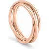 Mint & Lily Dainty Interlocking Fidget Ring In Gold