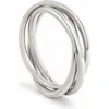 Mint & Lily Dainty Interlocking Fidget Ring In Silver