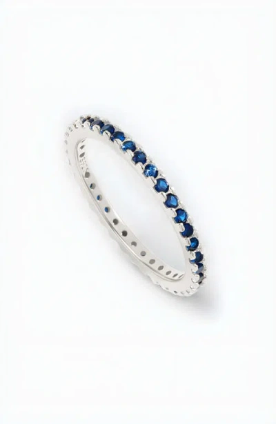 Mint & Lily December Birthstone Eternity Stacking Ring In Blue