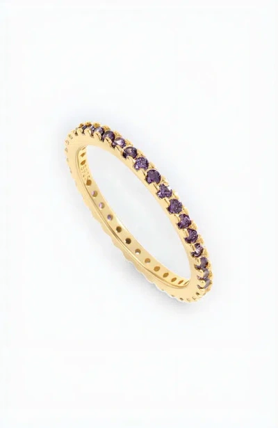 Mint & Lily February Birthstone Eternity Stacking Ring In Gold