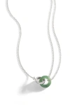Mint & Lily Gemstone Connection Necklace In Silver