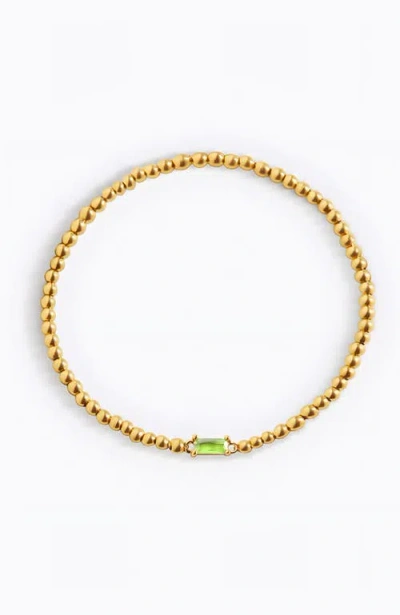 Mint & Lily Gold Beaded Birthstone Bracelet