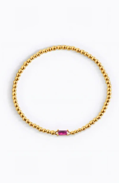 Mint & Lily Gold Beaded Birthstone Bracelet