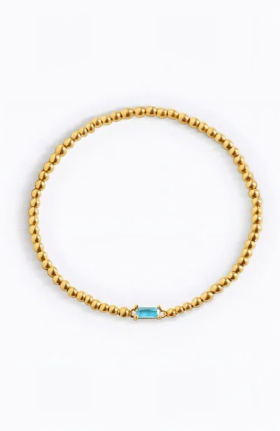 Mint & Lily Gold Beaded Birthstone Bracelet