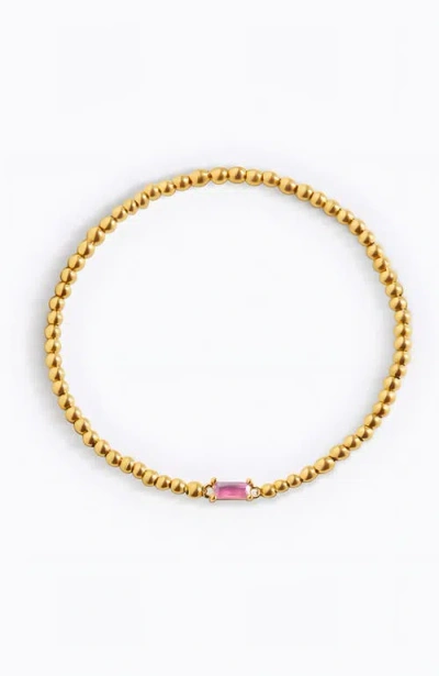 Mint & Lily Gold Beaded Birthstone Bracelet