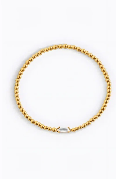 Mint & Lily Gold Beaded Birthstone Bracelet