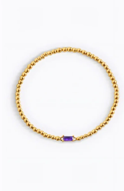 Mint & Lily Gold Beaded Birthstone Bracelet
