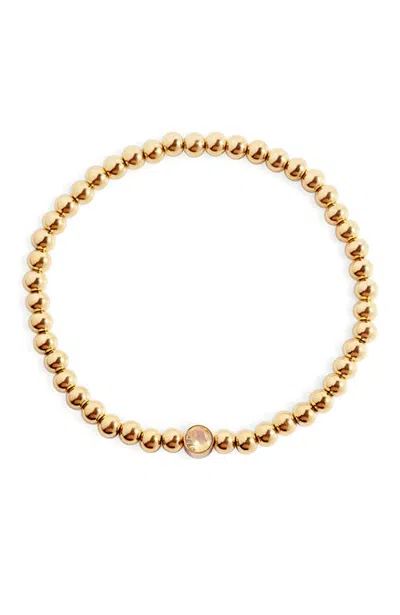Mint & Lily Gold Beaded Bubble Birthstone Bracelet In November Citrine