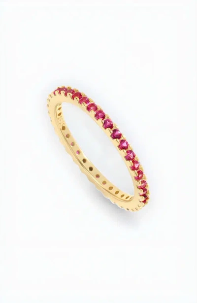 Mint & Lily July Birthstone Eternity Stacking Ring In Gold