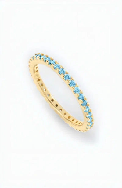 Mint & Lily March Birthstone Eternity Stacking Ring
