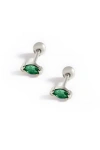 Mint & Lily Marquis Gemstone Sleeper Stud Earrings In Metallic