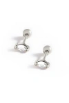 Mint & Lily Marquis Gemstone Sleeper Stud Earrings In Multi