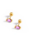 Mint & Lily Marquis Gemstone Sleeper Stud Earrings In Multi
