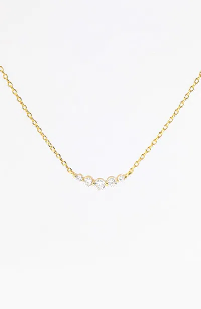 Mint & Lily Mini Arc Diamond Necklace In Gold