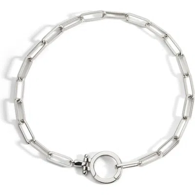 Mint & Lily Mint Paperclip Bracelet In Silver
