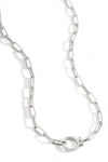 Mint & Lily Mint Paperclip Necklace In Silver