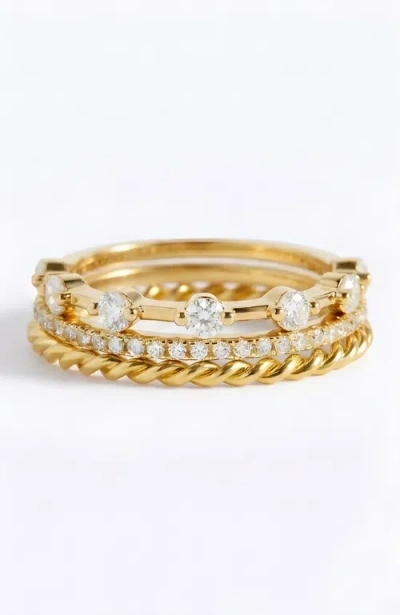 Mint & Lily Modern Ring Stack In Multi